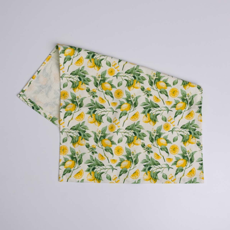 Рушник махровий кухонний Лимони 40х60 см 300г/м2 GM Textile (Салатовий)
